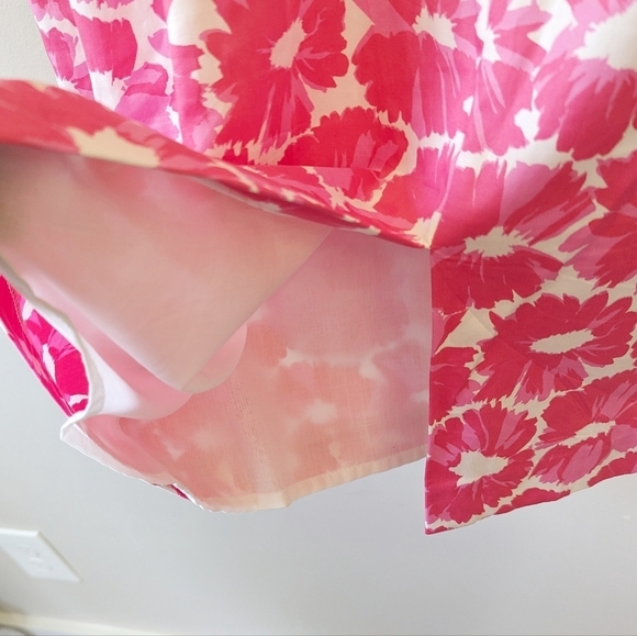 Milly Pink White Daisy Floral Midi Dress - Picture 5 of 10